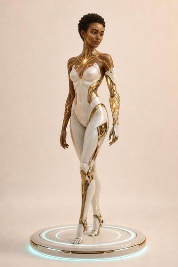 Circuitborn, warm-gold filigree