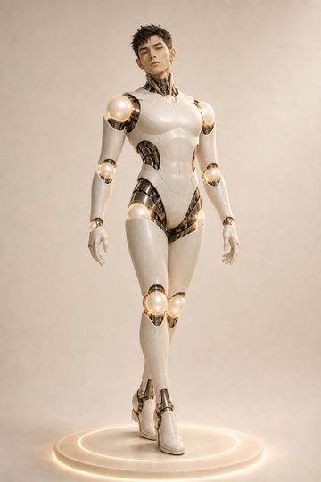 Porcelain Joint, masculine, pearl