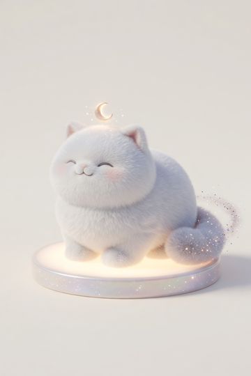 Purrloaf, moonlight